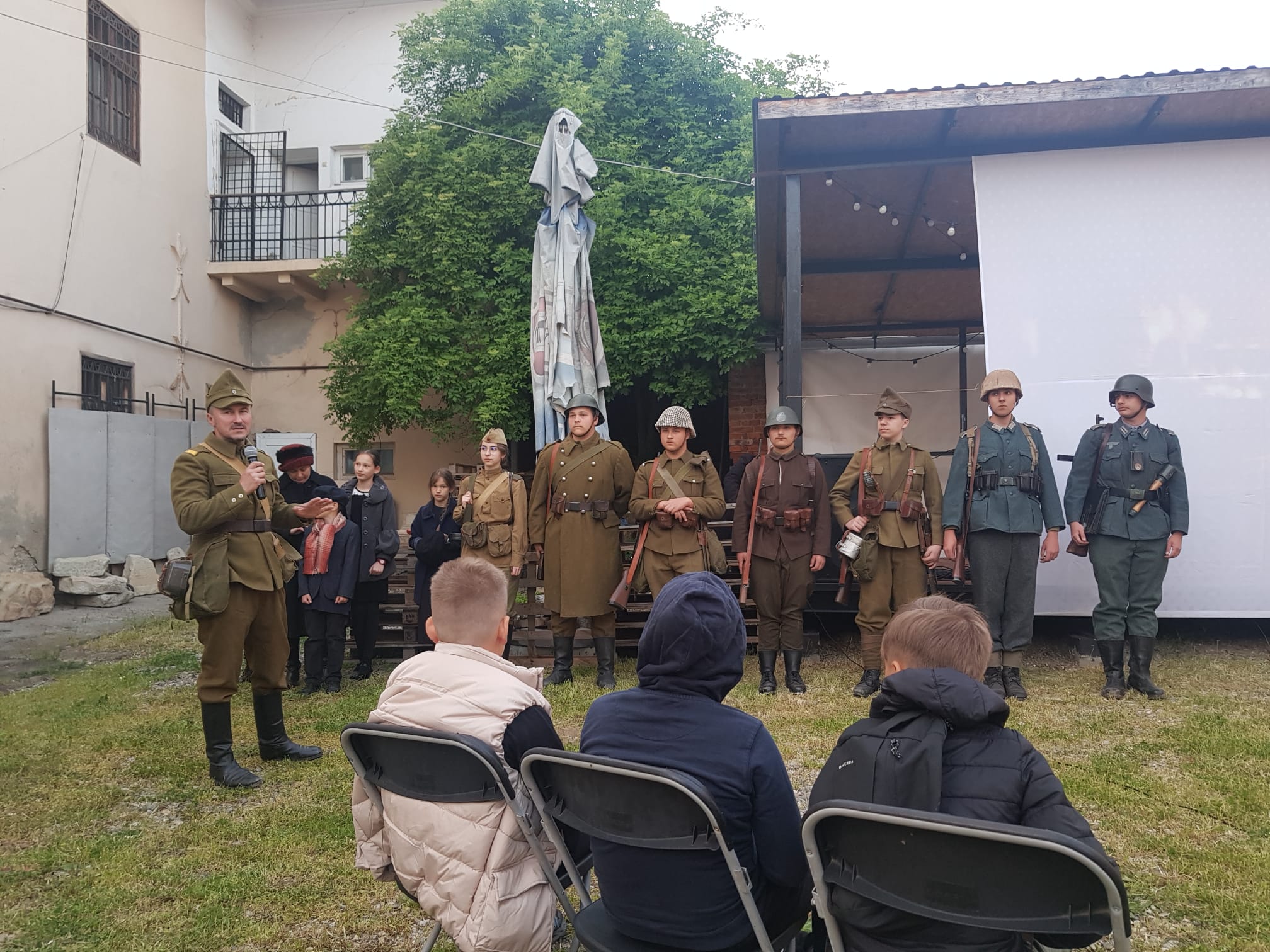 Grup linia frontului reconstituire WW2